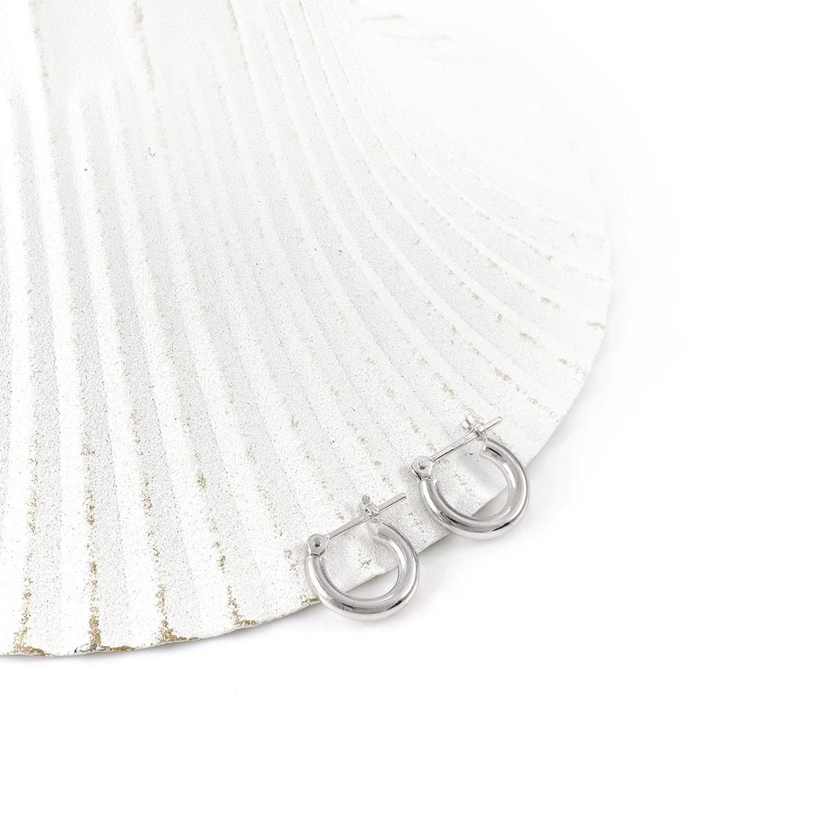 K14WG フープピアス 14金ホワイトゴールド |ギフト専門通販