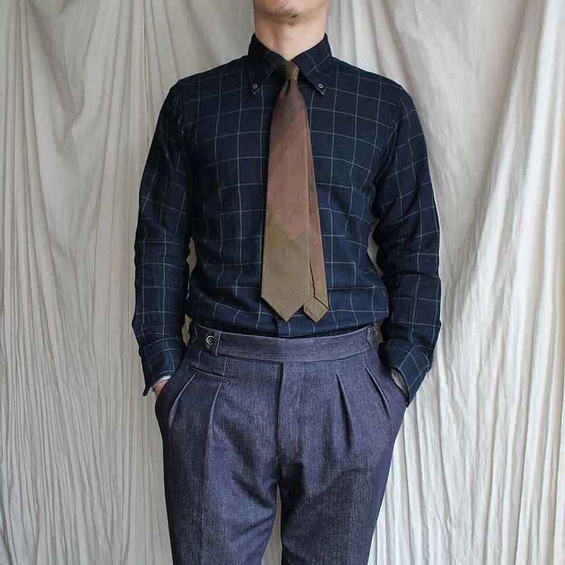 NIGEL CABOURN ナイジェルケーボン TIE (LINEN STRIPE、SAS CAMO