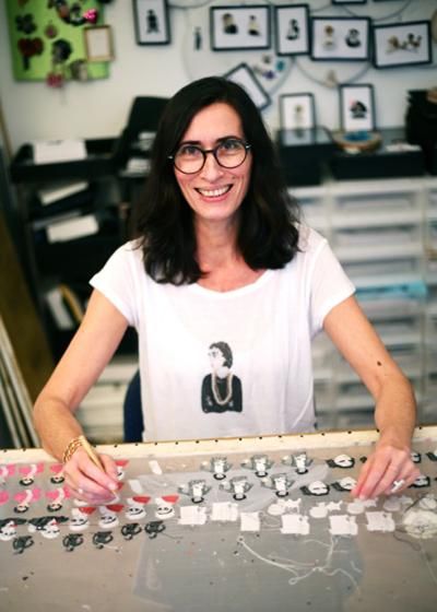 なお Marianne Batlleブローチ/マリンフランセーズワンピ なお