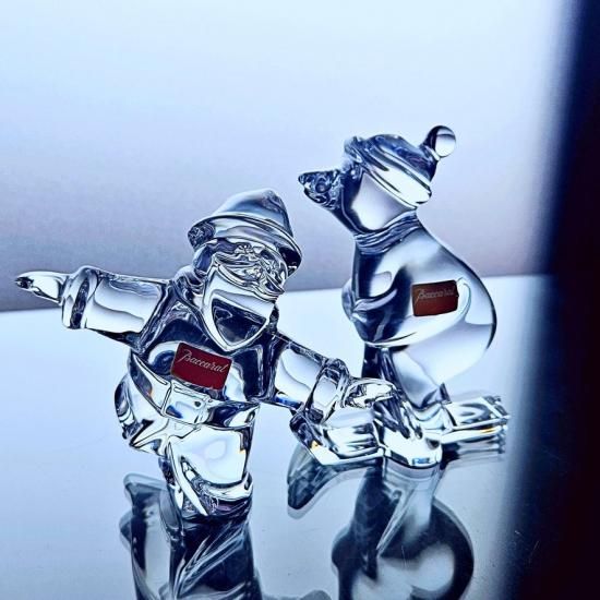 輝くオールドバカラ サンタクロースのクリスタルオブジェ【1936年以降