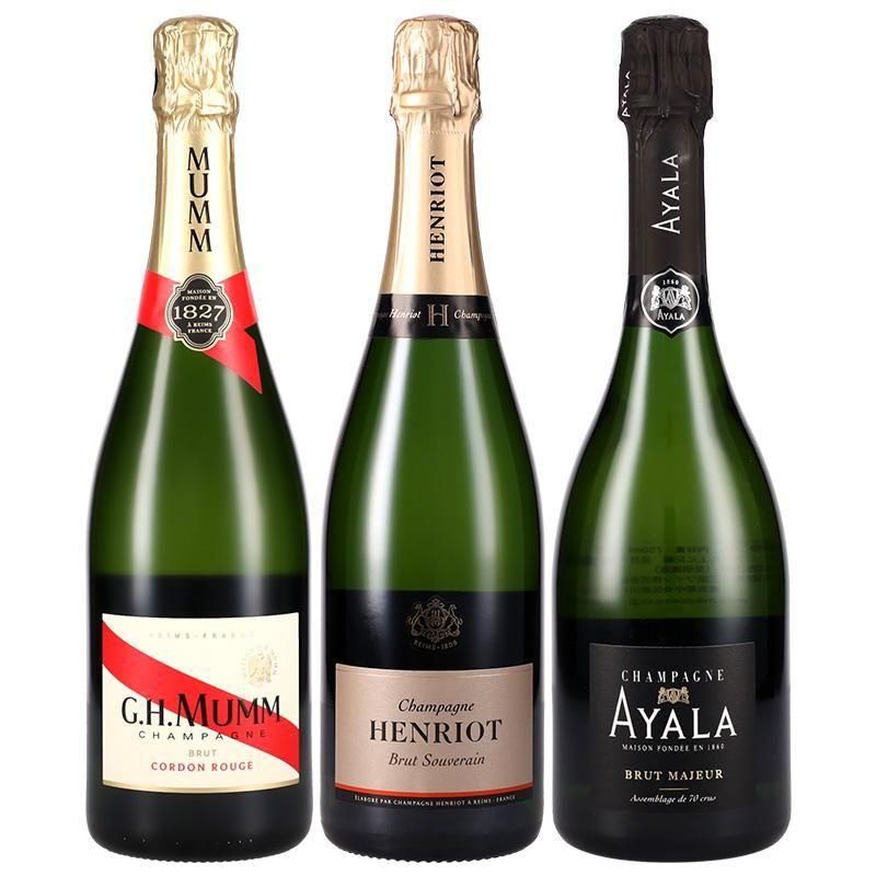 送料無料】王室御用達シャンパーニュ飲み比べ3本セット