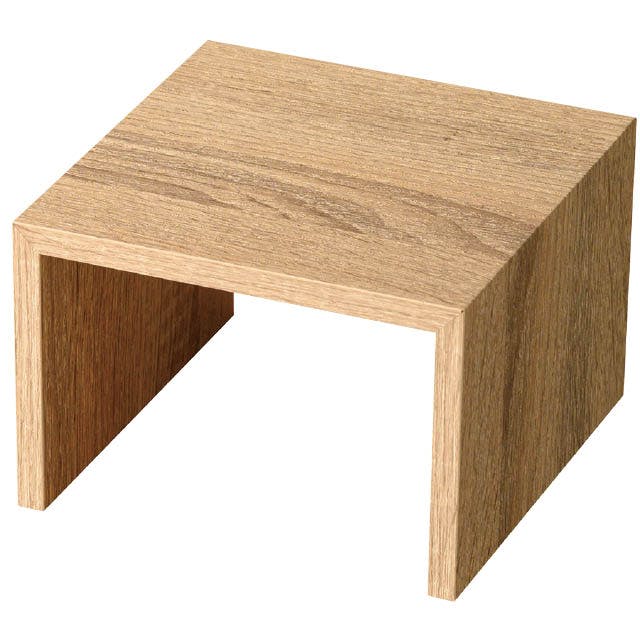 ヘッズ 販促－什器 W150×D150×H100mm コの字ラックS／ナチュラル-2(2個