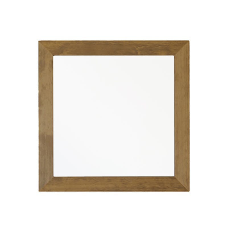 日本製】【幅広枠正方形ウォールミラー 幅60cm(アンティークブラウン