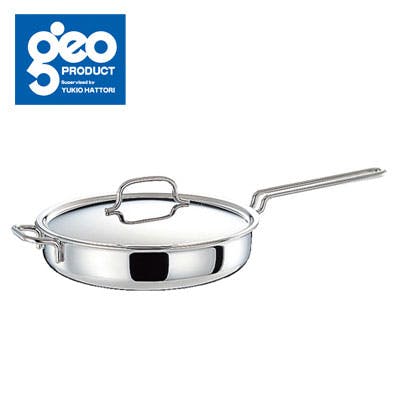 ジオプロダクト ソテーパン 25cm 全面7層構造 宮崎製作所 GEO-25ST【IH