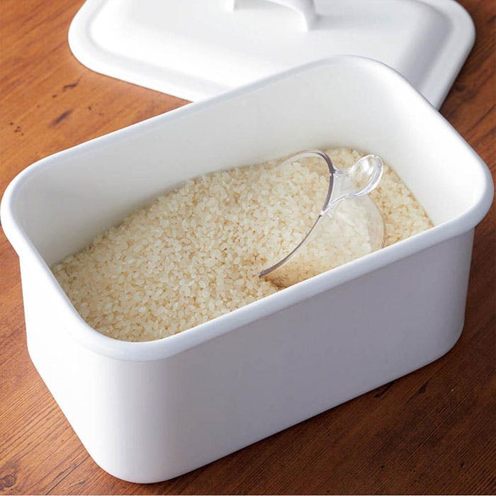 にちにち道具 レクタングルキャニスター ホワイト 野田琺瑯【保存容器