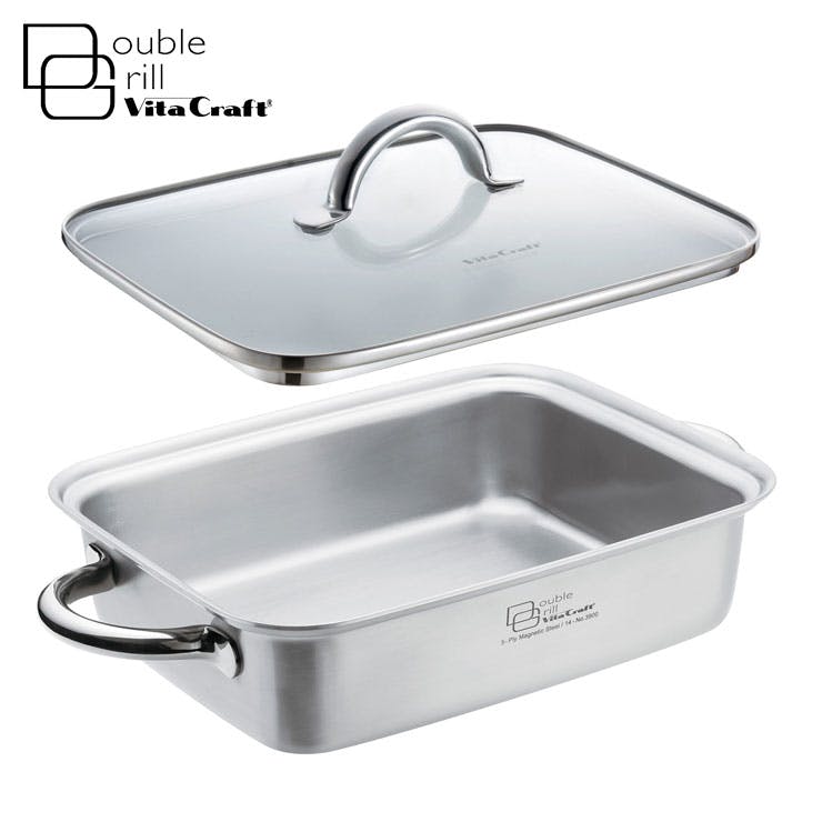 ビタクラフト ダブルグリル専用ガラス蓋 深グリル用 Vita Craft NO