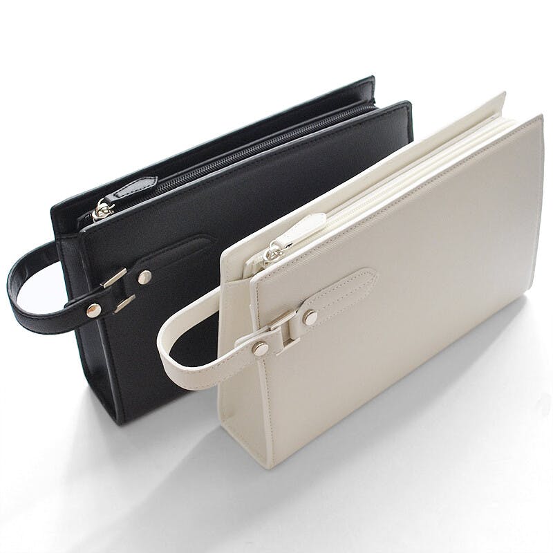 フェイクレザーサフィアーノ柄メンズクラッチバッグ No.2615T