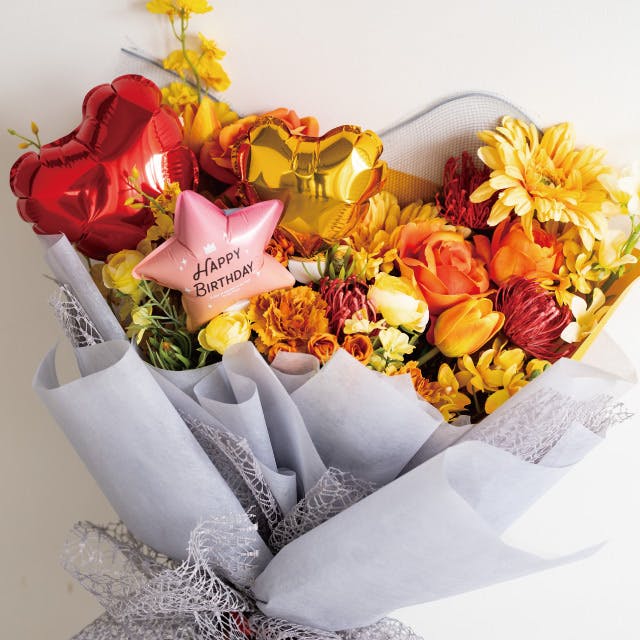 ヘッズ フラワーピック W140×D80×H140(全長660)mm レッド 10本