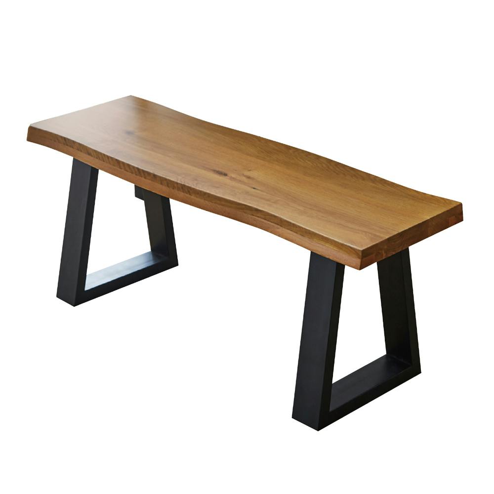 後藤家具物産 一枚板風115オーク無垢材を使用したダイニングベンチ VT