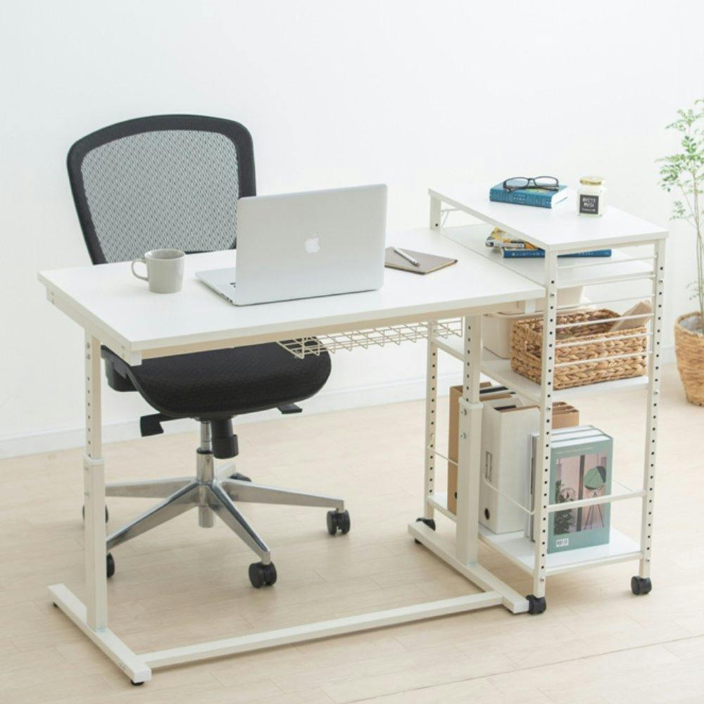アイリスオーヤマ 昇降デスク 幅100cm UDD-1000 ホワイト リビング