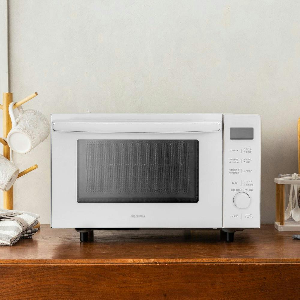 アイリスオーヤマ オーブンレンジ18L MO-F1809-CW ホワイト 電子レンジ