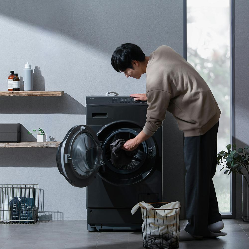 アイリスオーヤマ ドラム式洗濯乾燥機8.0kg/5.0kg FLK852-B ブラック