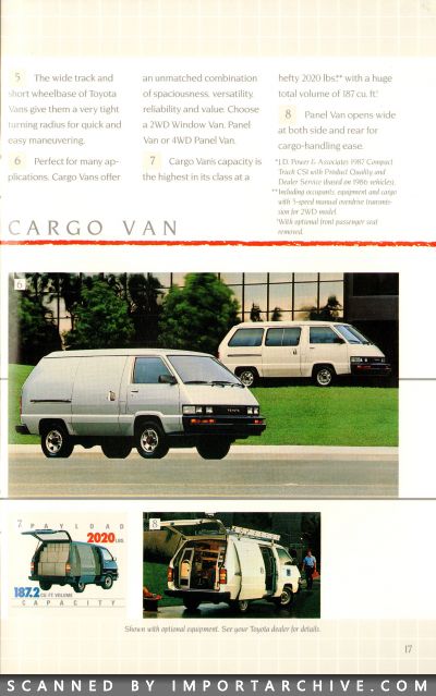1988 Toyota Full Lineup Brochure (Late Version w/ Alltrac Wagon
