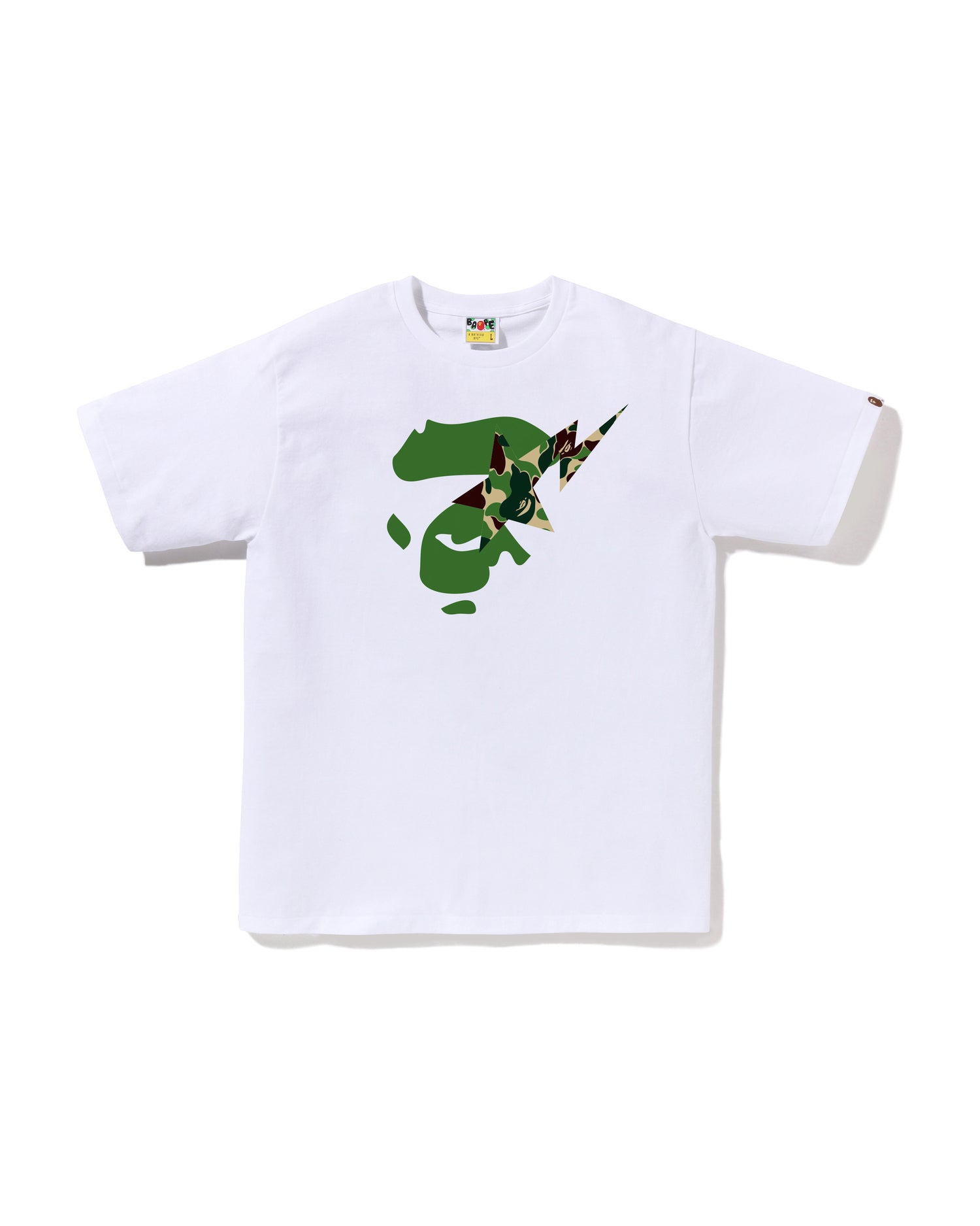 A BATHING APE® Abc Camo Ape Face STA Tee | Bape official website