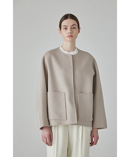 カシミヤ混 2TONE リバージャケット（5313250001