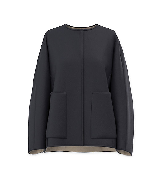 カシミヤ混 2TONE リバージャケット（5313250001