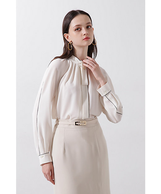 ◇バイカラーパイピングブラウス（0315110208