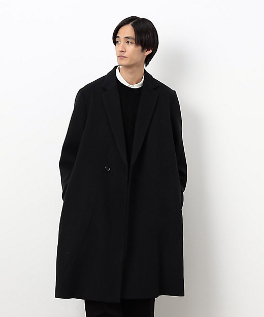 ウールブレンド メルトン セミダブル チェスターコート