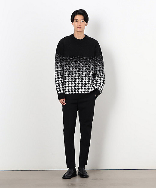 グラデーション千鳥柄 ジャカード ニット プルオーバー