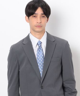 シルク 100％】デニムライク ドット ネクタイ（4706NG04