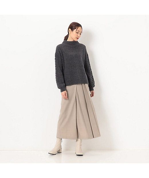 ウールサージ タイトタックスカート（7216FE04） | Gabardine