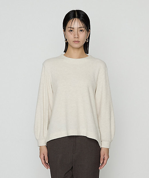 TALLサイズ 〕 ウールブークレー スヌード付きプルオーバー