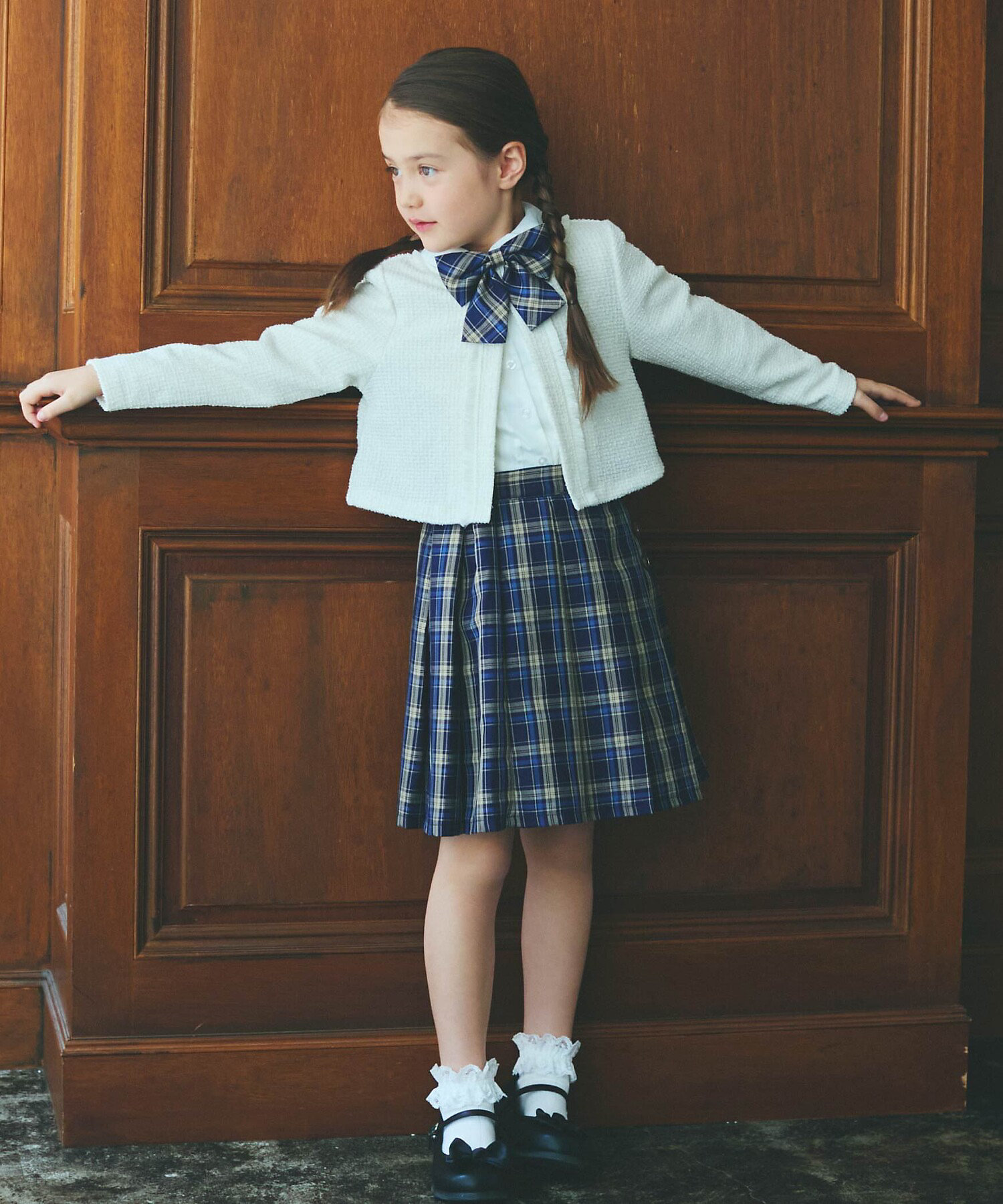 チェック キュロットスカート（110－130cm