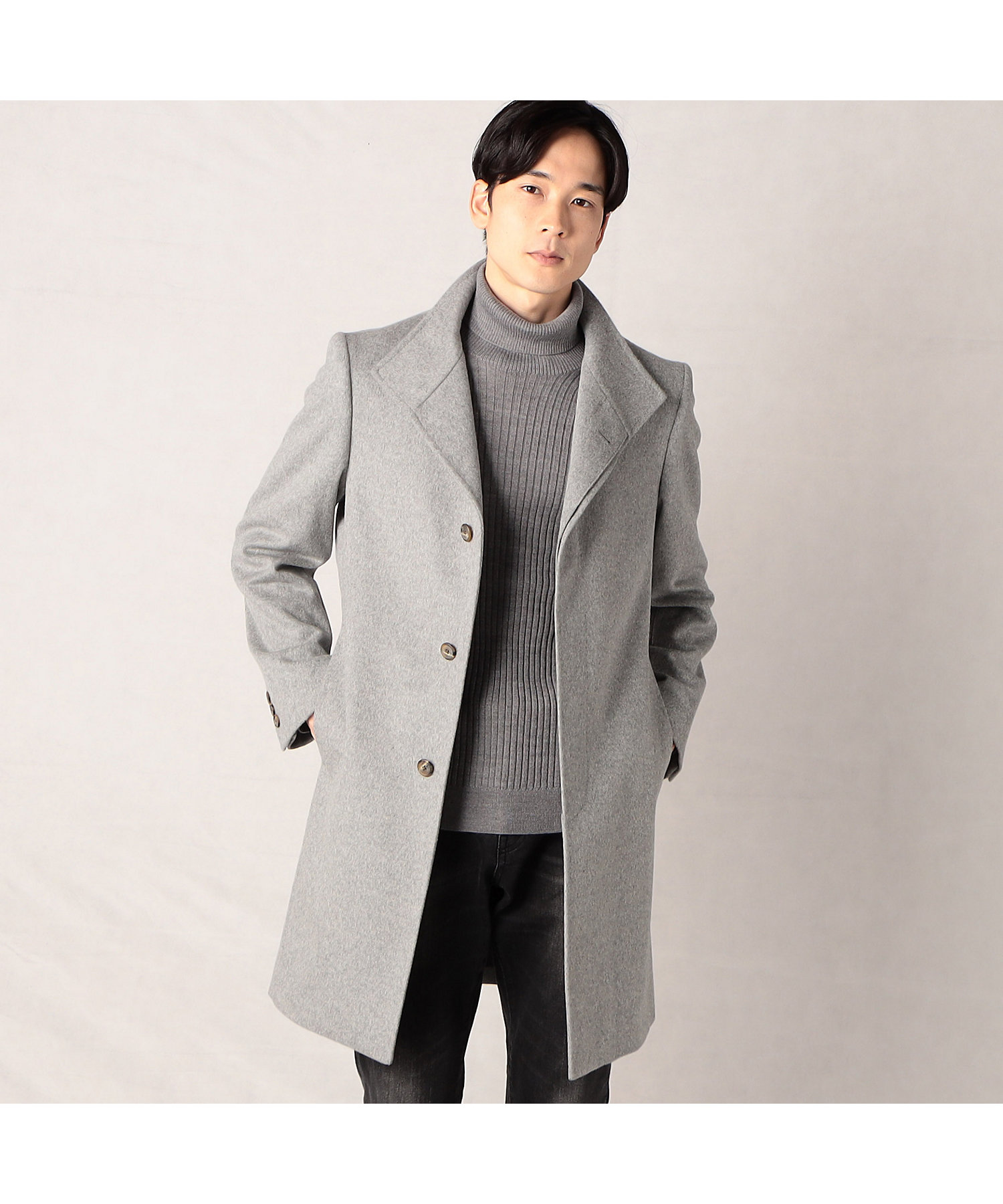 アンゴラウール・イタリアンカラー コート（0710WE01