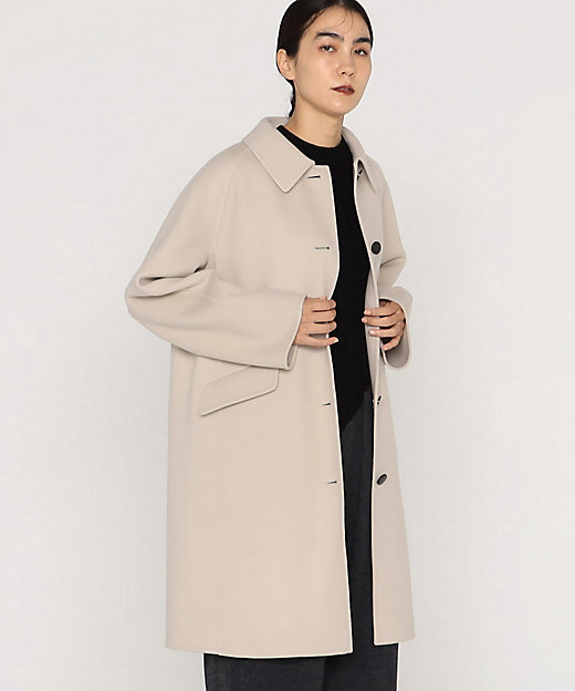 ステンカラーラグランスリーブウールコート（0811WI01