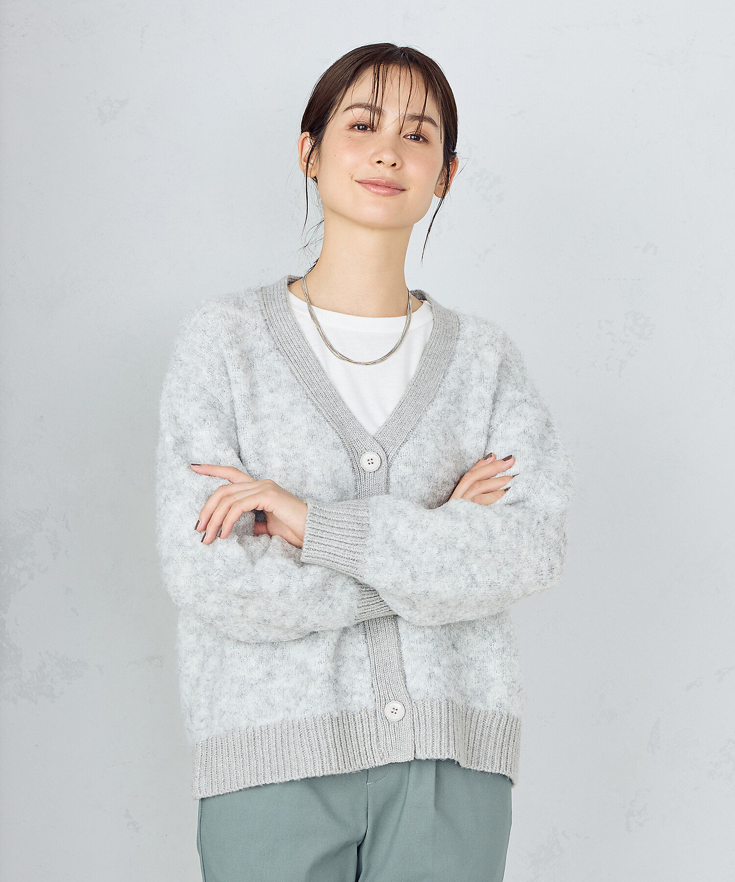 ミックスカラー ブークレカーディガン（1257KK01） | COMME CA