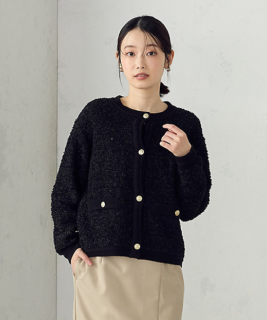 ツイード金ボタン ニットカーディガン（1257KK04） | COMME CA