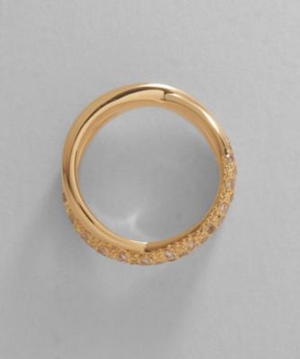 K18ダイヤモンド クロスライン リング（2002226991