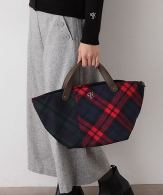 チェック柄ボートトートバッグ（2002542397） | Dessin