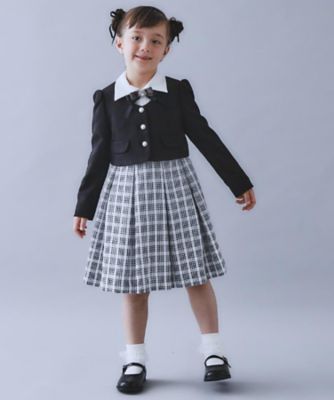 120－130／3点セット】ジャケット＆チェックワンピース／入園