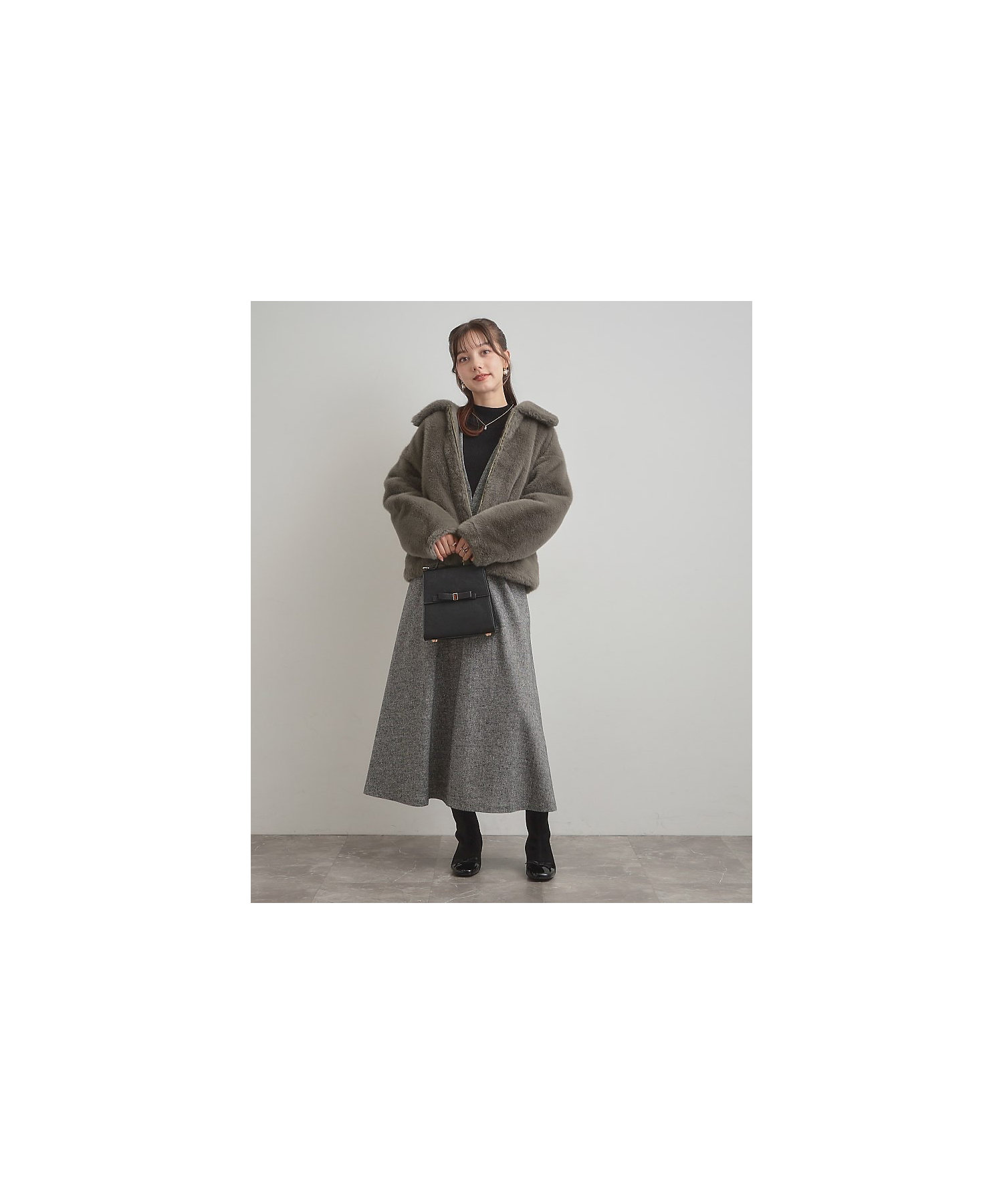 ふわふわ・上品】ミンクフェイクファーアウター（2002539084