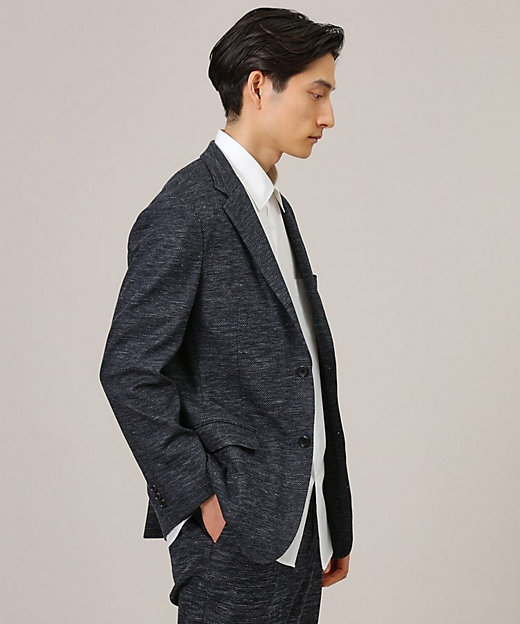 尾州織】リネンブレンド メッシュ ジャケット（2002216670