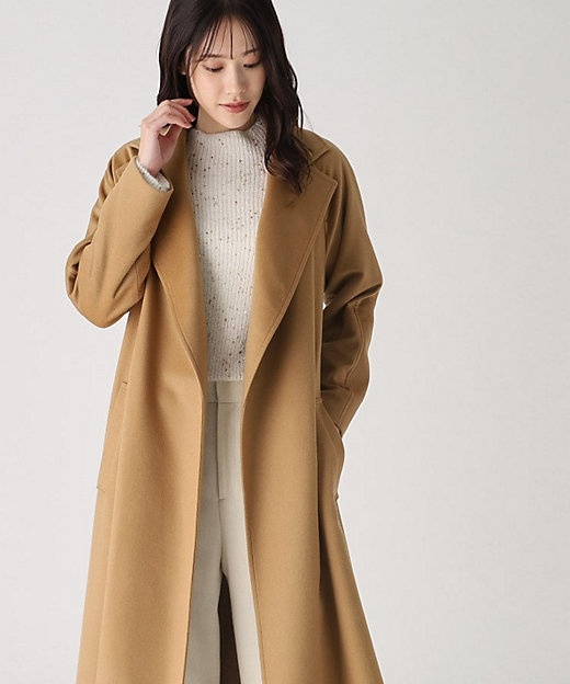 ◇【カシミヤ100％／日本製】大人のリラックス感あるガウンコート
