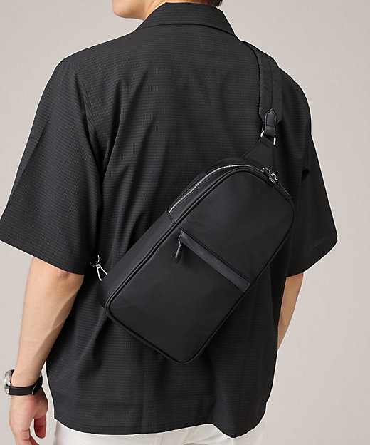 ヘビタン】レザーコンビナイロン ワンショルダーバッグ