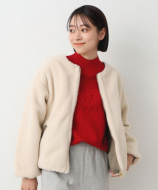 リバーシブル】ボア×キルトブルゾン（2002347373） | Dessin