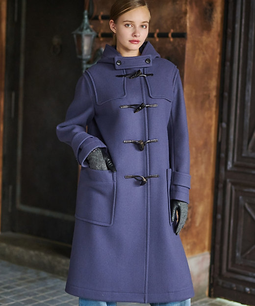 ウール混／大人カジュアル】ジロンラムメルトンダッフルコート