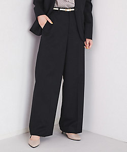 洗える通勤スーツ】レジェールギャバ ストレッチワイドパンツ