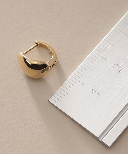 K18ペアシェイプフープ ワンタッチピアス（2002375115