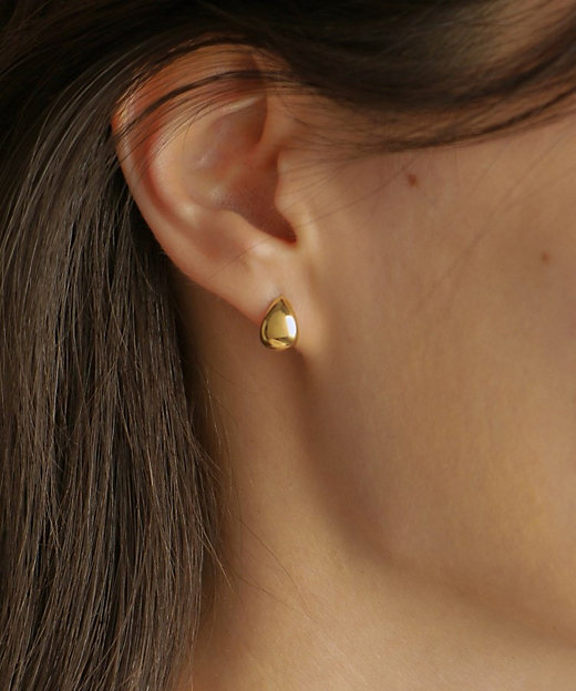 K18ペアシェイプフープ ワンタッチピアス（2002375115