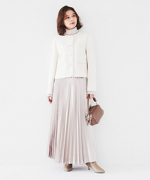 日本製／短ジャケ】ブークレークロップドジャケット