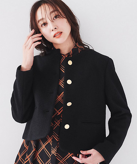 日本製／短ジャケ】ブークレークロップドジャケット