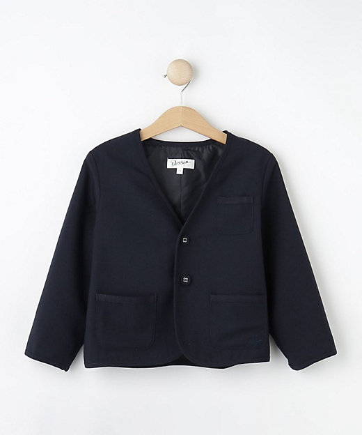 セレモニー】ノーカラージャケット（2002386503） | DESSIN