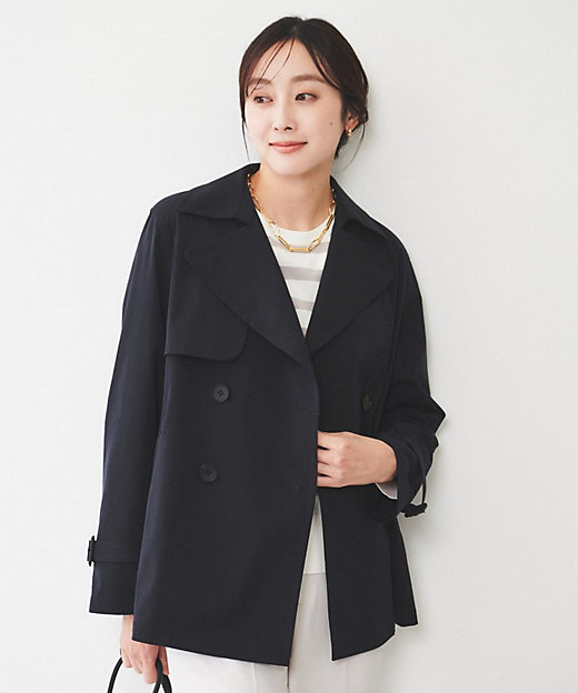 洗える／ストレッチ】ショートトレンチコート（2002407066