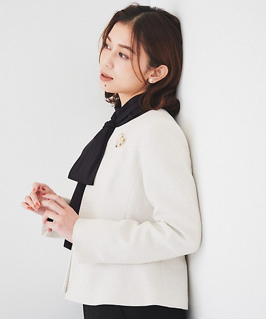 通勤】ツイード ペプラムジャケット（2002409351