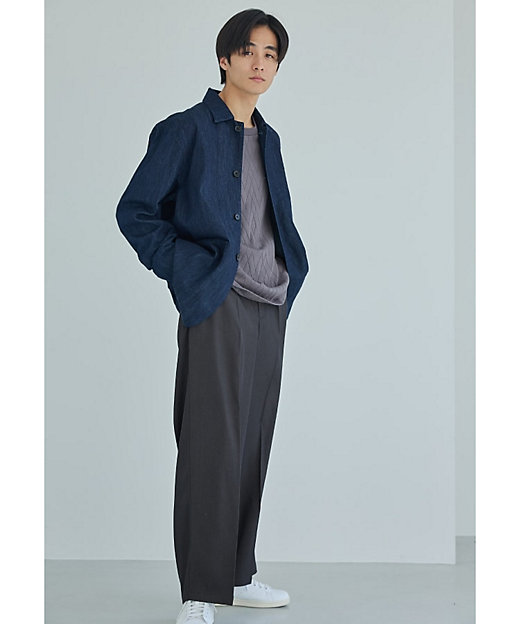 綿麻デニムカバーオール セットアップ可（2002410626