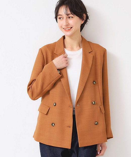 洗える】リネンライクダブルジャケット（S～L